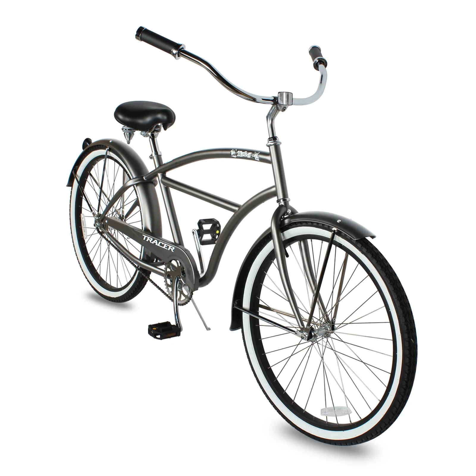 TRACER Taha 26" Beach Cruiser 7 Speed Steel Frame Men's Bicycle,Matte Grey(Used) - VMInnovations