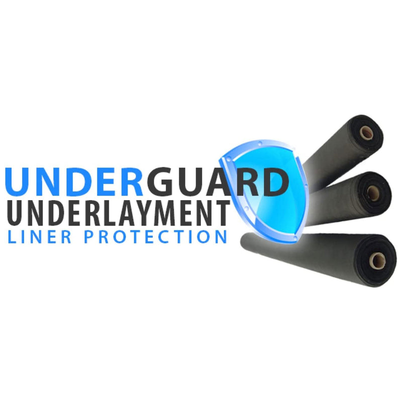 UnderGuard 25 x 30 Foot Wide Geotextile Underlayment Protective Liner for Ponds