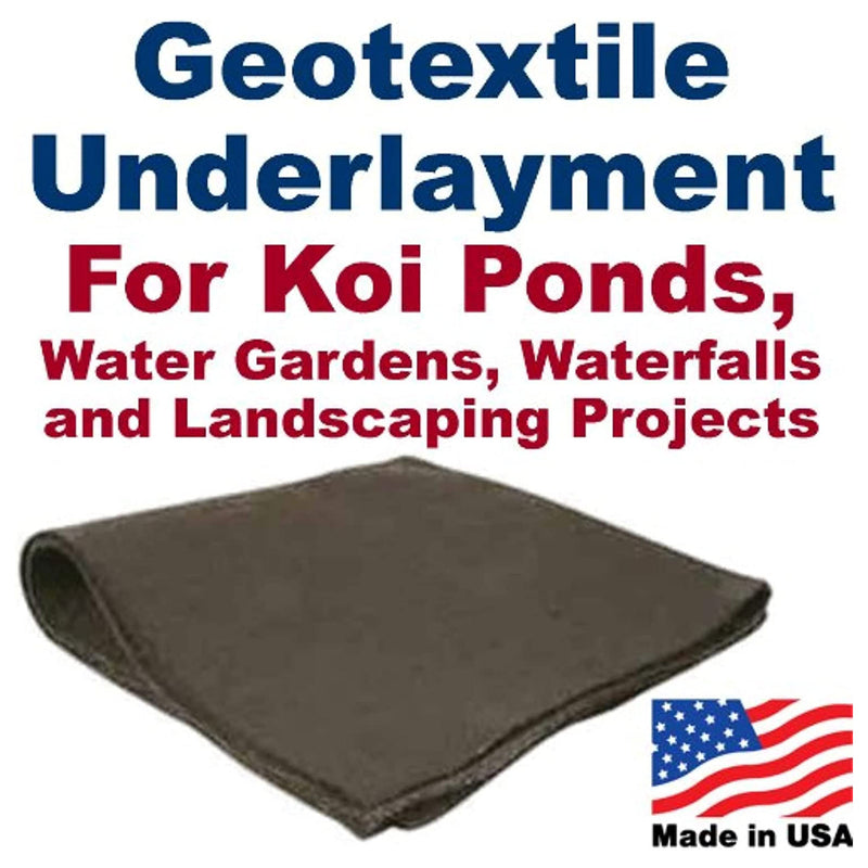 UnderGuard 25 x 30 Foot Wide Geotextile Underlayment Protective Liner for Ponds