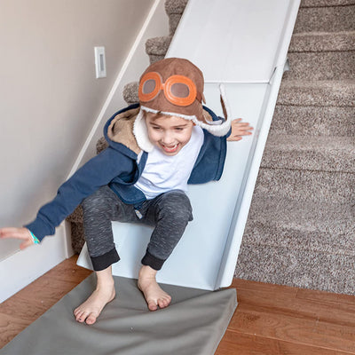 Stairslide Original Stair Mounted Kids Indoor Slide for 9 to 12 Stairs, (4 Pack)