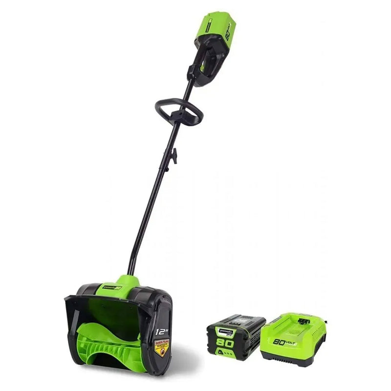 Greenworks G-MAX 80-Volt 12-Inch Snow Shovel with 2.0 AH Battery and Charger