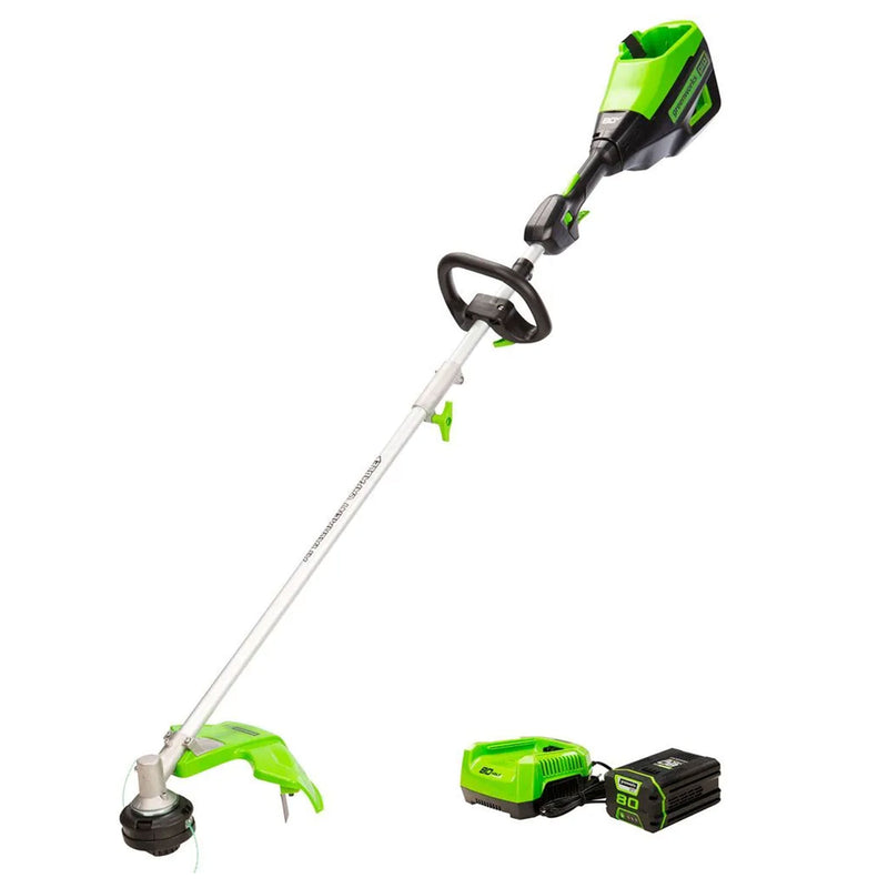 Greenworks 16in Brushless String Trimmer w/ 2.5Ah Battery & Rapid Charger (Used)