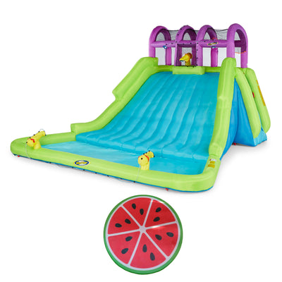 Kahuna Mega Blast Kids Water Park & Comfy Floats Sun Disc Pool Float, Watermelon