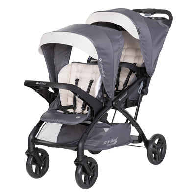 Baby Trend Sit N' Stand Double Stroller w/5 Point Harness, Magnolia (Open Box) - VMInnovations