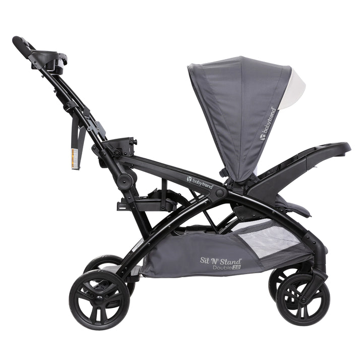 Baby Trend Sit N' Stand Double Stroller 2.0 DLX with 5 Point Harness, Magnolia