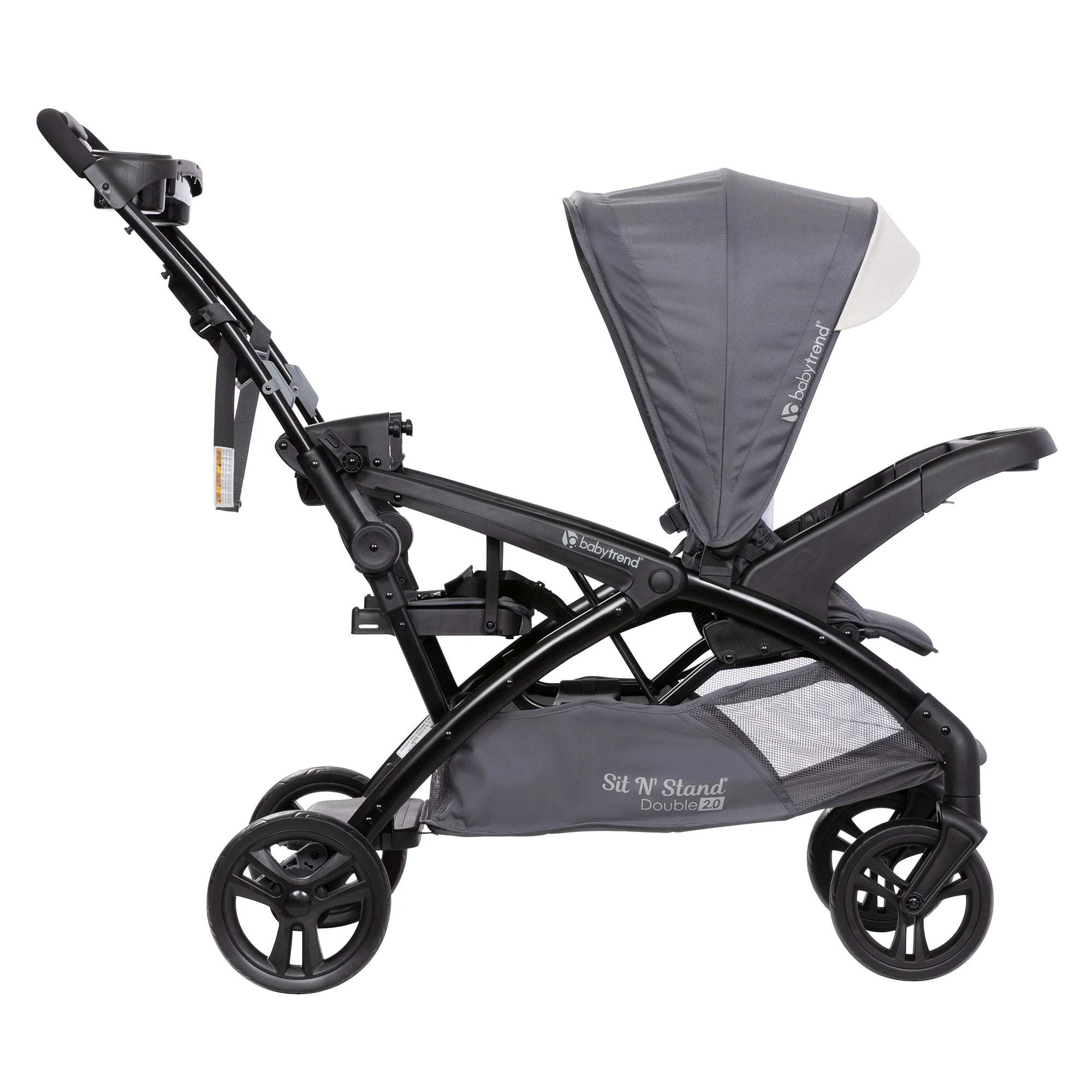 Baby Trend Sit N' Stand Double Stroller w/5 Point Harness, Magnolia (Open Box) - VMInnovations