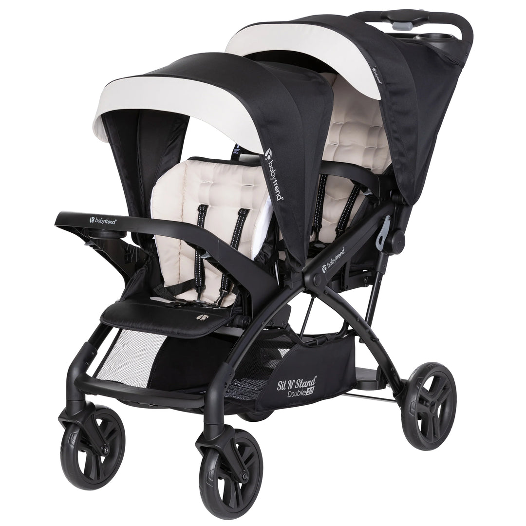 Baby Trend Sit N' Stand Double Stroller 2.0 DLX,  Modern Khaki (Open Box) - VMInnovations