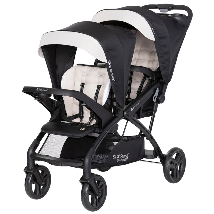 Baby Trend Sit N' Stand Double Stroller 2.0 DLX,  Modern Khaki (Open Box) - VMInnovations