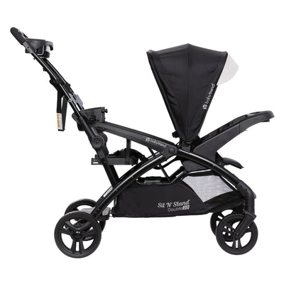 Baby Trend Sit N' Stand Double Stroller w/5 Point Harness, Modern Khaki (Used) - VMInnovations