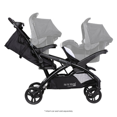 Baby Trend Sit N' Stand Double Stroller w/5 Point Harness, Modern Khaki (Used) - VMInnovations