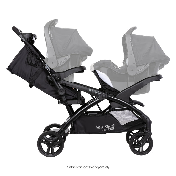 Baby Trend Sit N' Stand Double Stroller 2.0 DLX,  Modern Khaki (Open Box) - VMInnovations