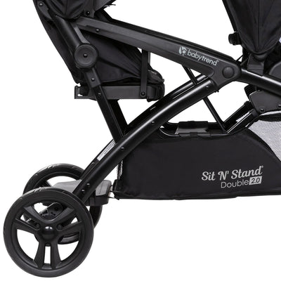 Baby Trend Sit N' Stand Double Stroller w/5 Point Harness, Modern Khaki (Used) - VMInnovations