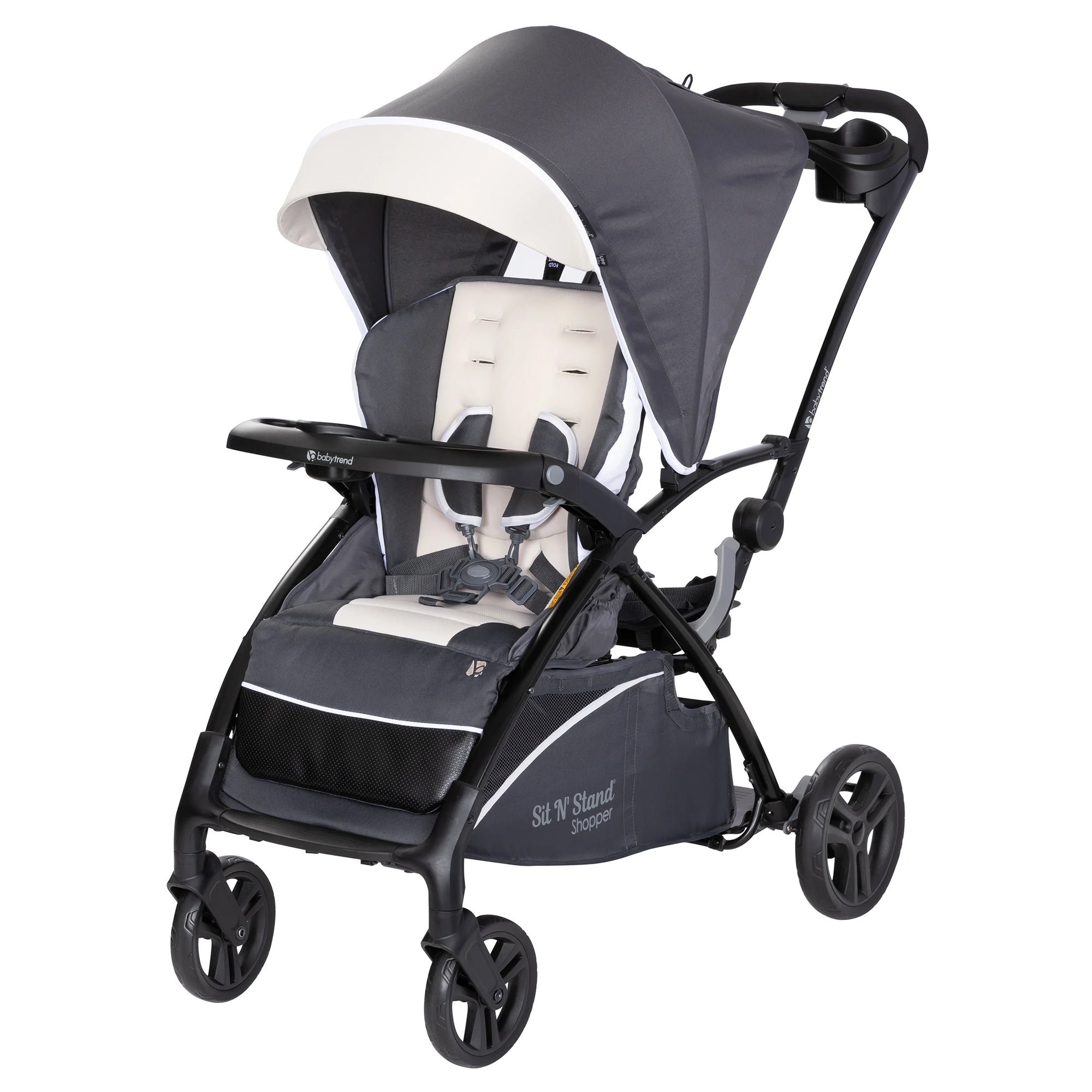 Baby Trend Sit N' Stand 5 in 1 Stroller with Canopy and Basket, Magnolia (Used) - VMInnovations