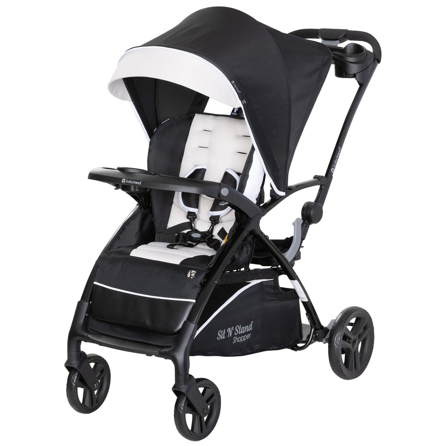 Baby Trend Sit N' Stand 5 in 1 Shopper Stroller w/Canopy & Basket, Modern Khaki - VMInnovations