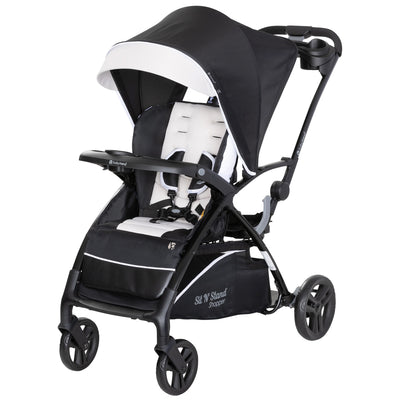 Baby Trend Sit N' Stand 5 in 1 Shopper Stroller w/Canopy & Basket, Khaki (Used) - VMInnovations