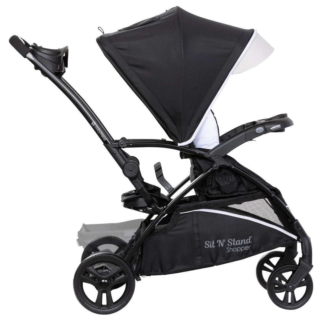 Baby Trend Sit N' Stand 5 in 1 Shopper Stroller w/Canopy & Basket, Modern Khaki - VMInnovations