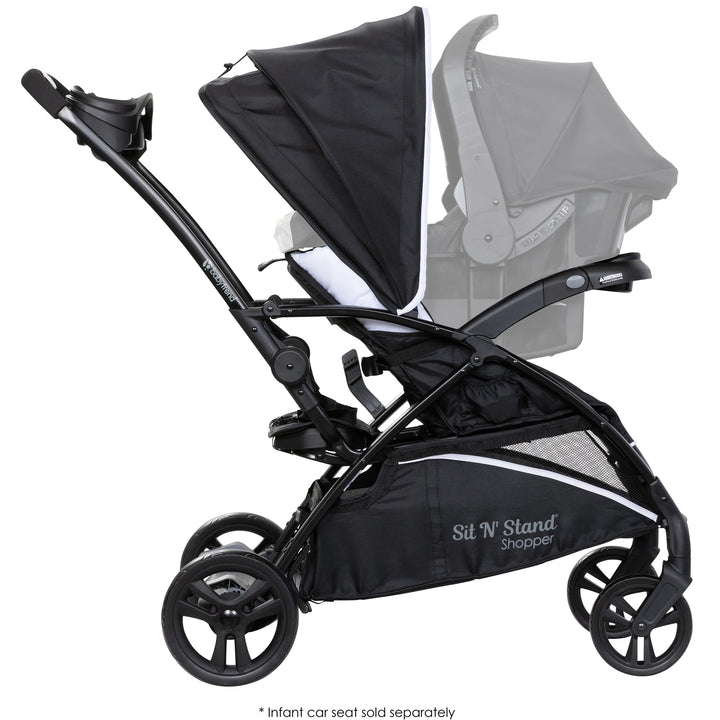 Baby Trend Sit N' Stand 5 in 1 Shopper Stroller w/Canopy & Basket, Modern Khaki - VMInnovations