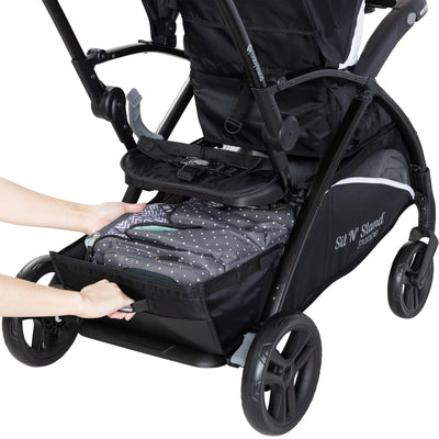 Baby Trend Sit N' Stand 5 in 1 Shopper Stroller w/Canopy & Basket, Khaki (Used) - VMInnovations