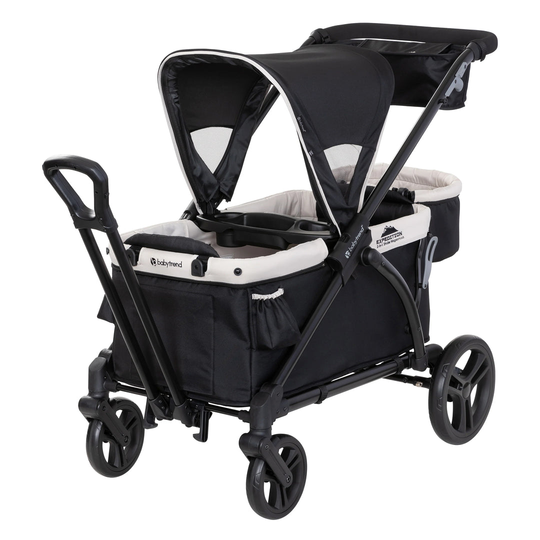 Baby Trend Expedition 2-in-1 Stroller Wagon PLUS w/Canopy & Basket, Modern Khaki - VMInnovations