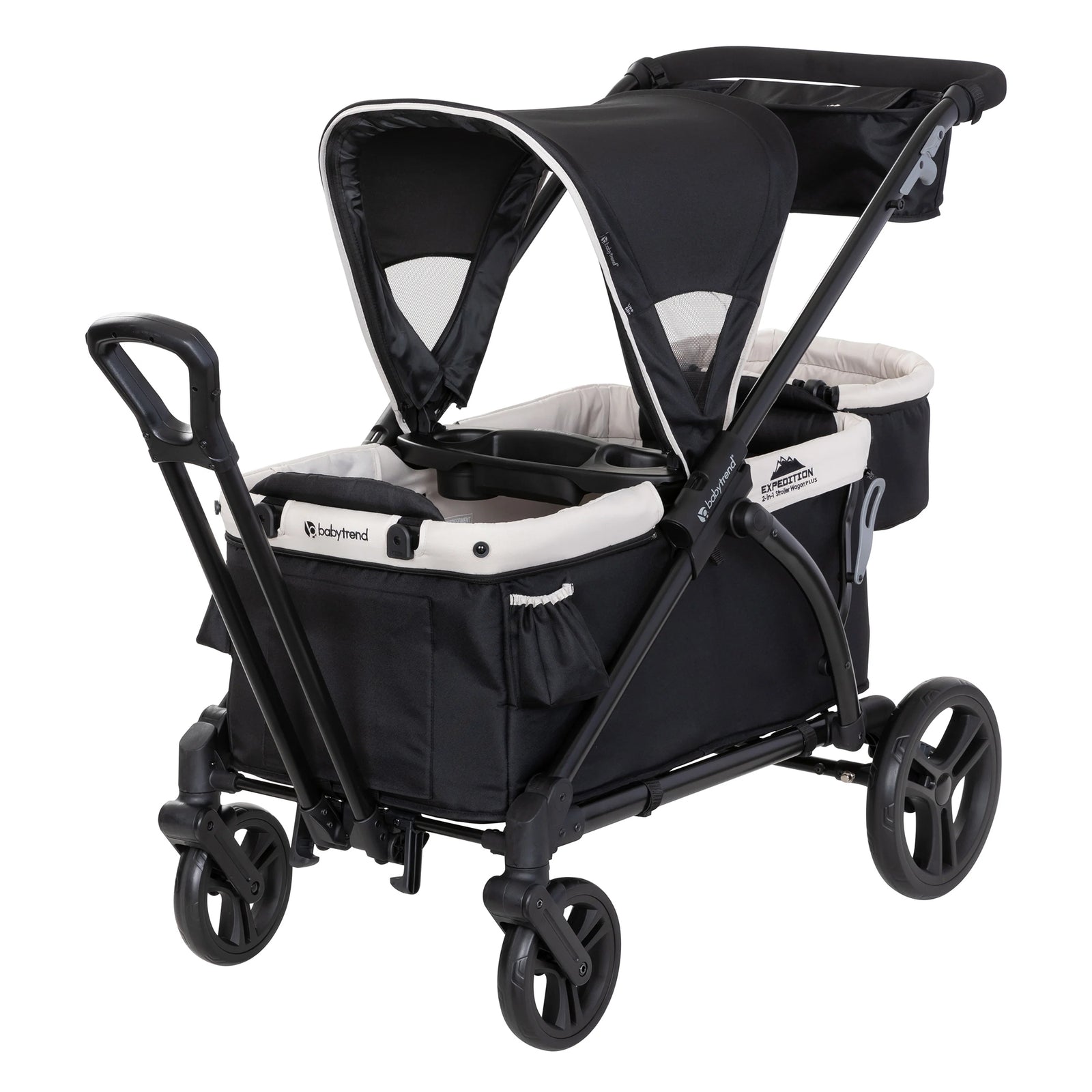 Expedition 2-in-1 Stroller Wagon PLUS w/Canopy & Basket, Modern Khaki (Open Box) - VMInnovations