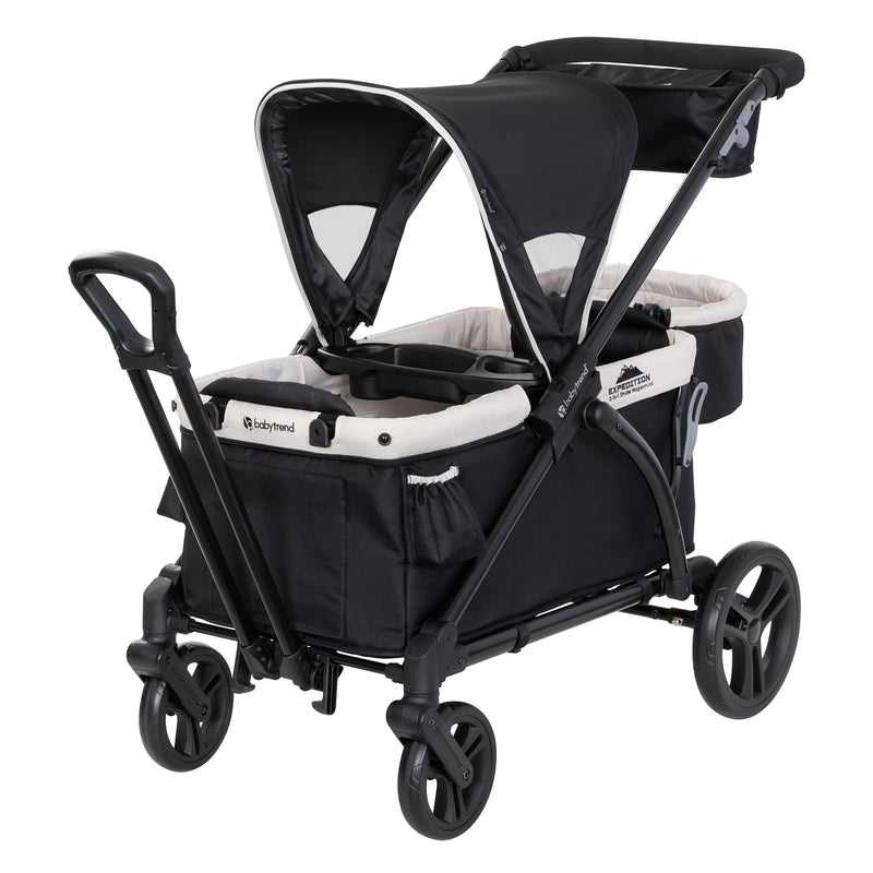 Baby Trend Expedition 2n1 Stroller Wagon w/Canopy & Basket, Modern Khaki (Used)