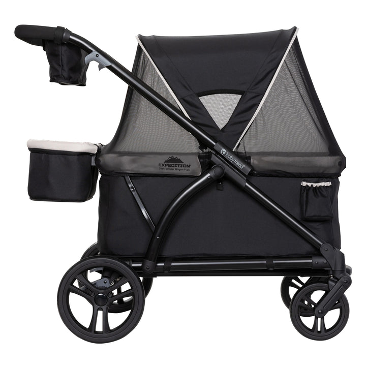 Baby Trend Expedition 2-in-1 Stroller Wagon PLUS w/Canopy & Basket, Modern Khaki - VMInnovations