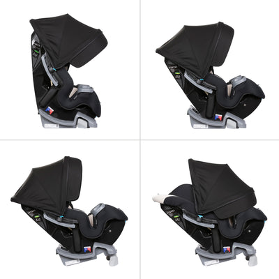 Baby Trend Cover Me 4 in 1 Convertible Car Seat with Adjustable Canopy, Black - VMInnovations