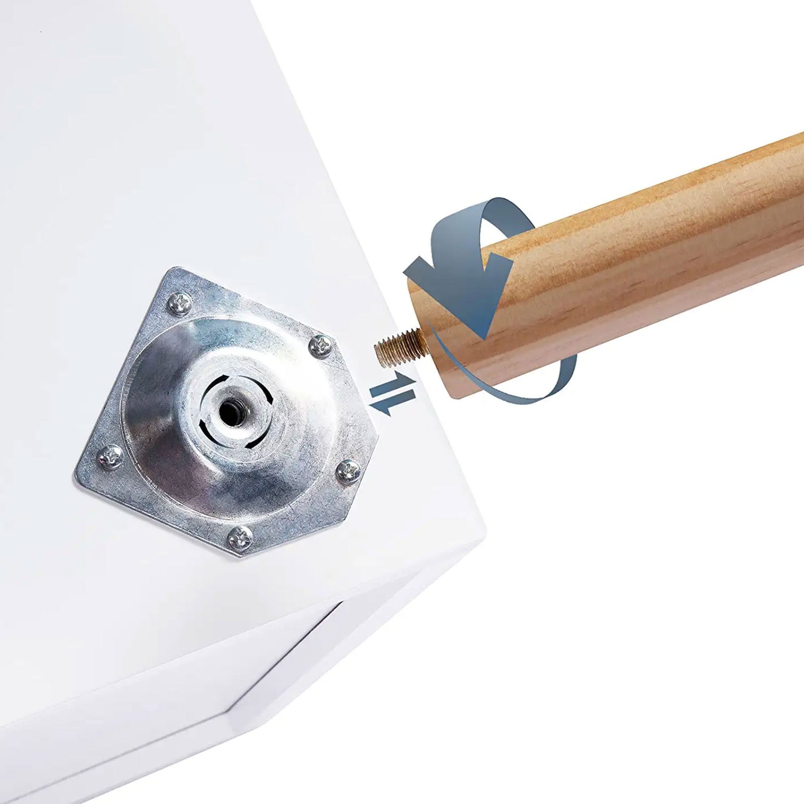 Sweetgo Modern Wooden Nightstand End Side Table with 2 Storage Drawers, White - VMInnovations