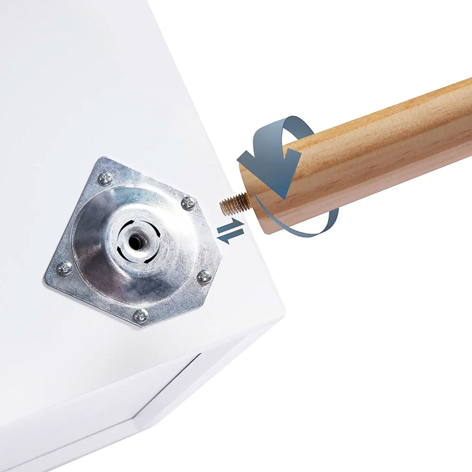 Modern Wooden Nightstand Table w/ 2 Storage Drawers, White, Set of 2 (For Parts) - VMInnovations