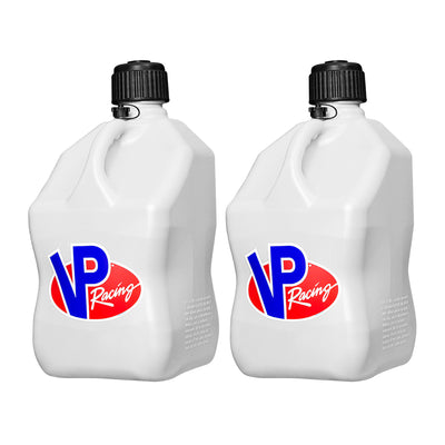 VP Racing 5.5 Gallon Motorsport Racing Container Utility Jug Can, White (2 Pack) - VMInnovations