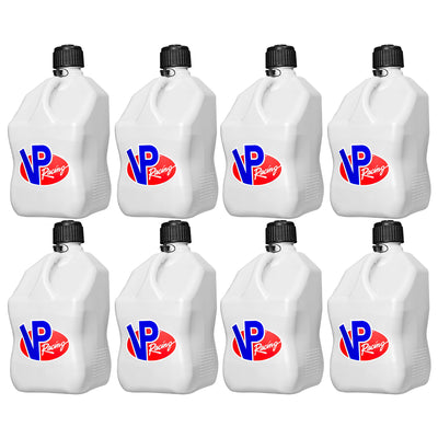 VP Racing 5.5 Gallon Motorsport Racing Container Utility Jug Can, White (8 Pack) - VMInnovations