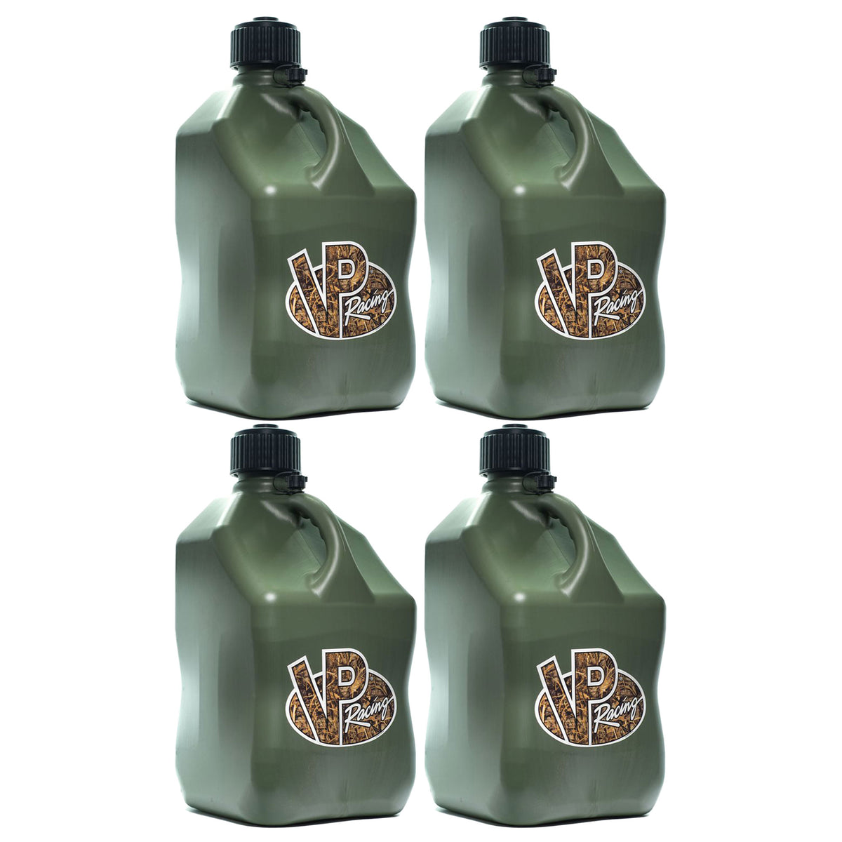 VP Racing 5.5 Gal Motorsport Racing Liquid Utility Container Jug, Camo (4 Pack)