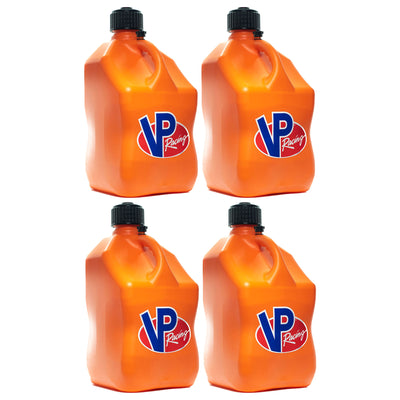 VP Racing 5.5 Gallon Motorsport Racing Utility Liquid Container, Orange (4 Pack)