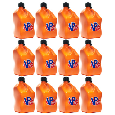 VP Racing 5.5 Gallon Utility Liquid Jugs, Orange (12 Pack)