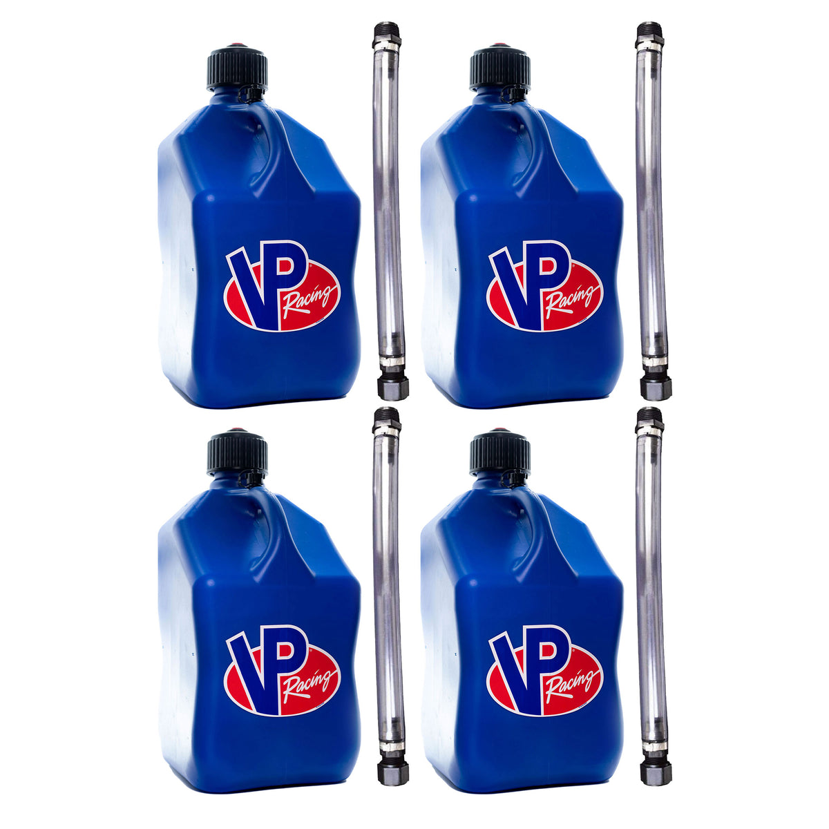 VP Racing 5.5 Gallon Utility Jug and 14 Inch Deluxe Hose, Blue (2 Pack)