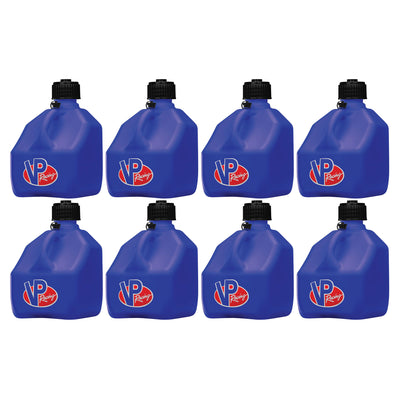 VP Racing 3 Gal Square Portable Liquid Container Utility Jug, Blue (8 Pk)