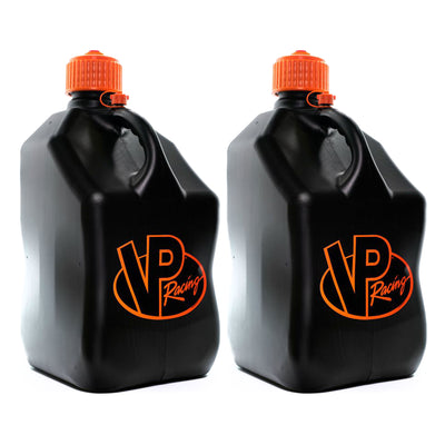 VP Racing 5.5 Gal Motorsport Racing Fuel Utility Jug, Black and Orange (2 Pack)