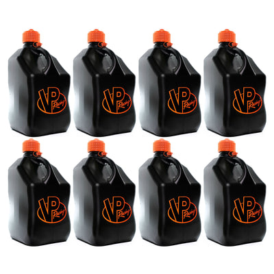 VP Racing 5.5 Gal Motorsport Racing Utility Jug, Black and Orange (8 Pack)
