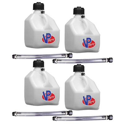 VP Racing 3 Gal Portable Liquid Container Utility Jug, White 4 Pack