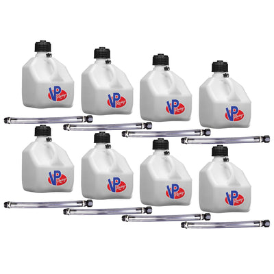 VP Racing 3 Gal Portable Liquid Container Utility Jug, White 8 Pack