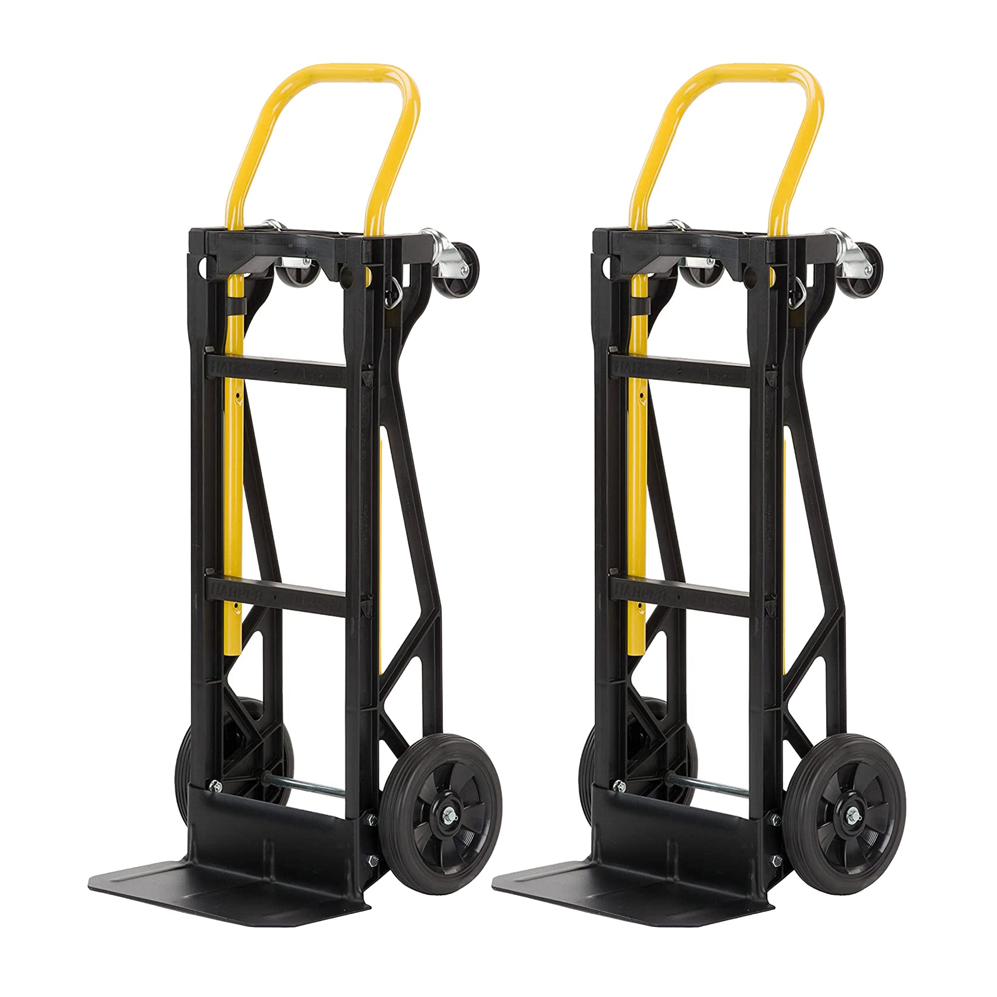 Harper Trucks PJDY2223AKD 400 Lb Capacity Convertible Dolly, Black (2 Pack) - VMInnovations