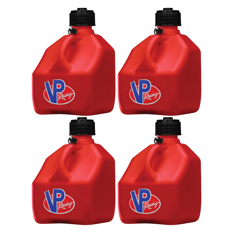 VP Racing 3 Gal Liquid Container Utility Jug, Red (4 Pack)