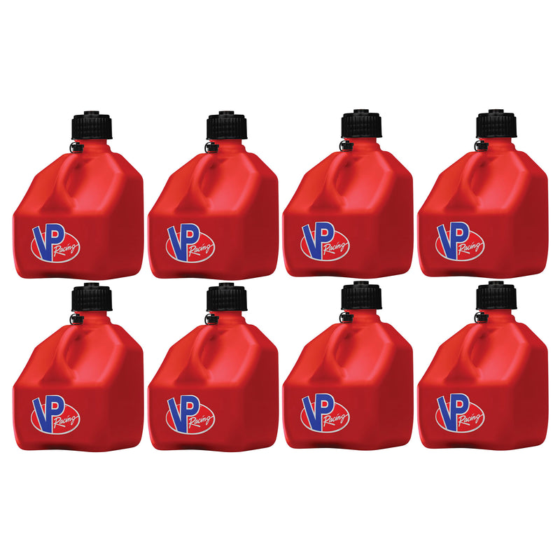VP Racing 3 Gal Liquid Container Utility Jug, Red (8 Pack)