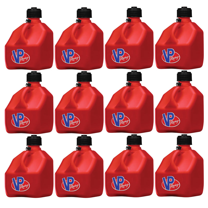 VP Racing 3 Gal Motorsport Racing Liquid Container Utility Jug, Red (12 Pack)