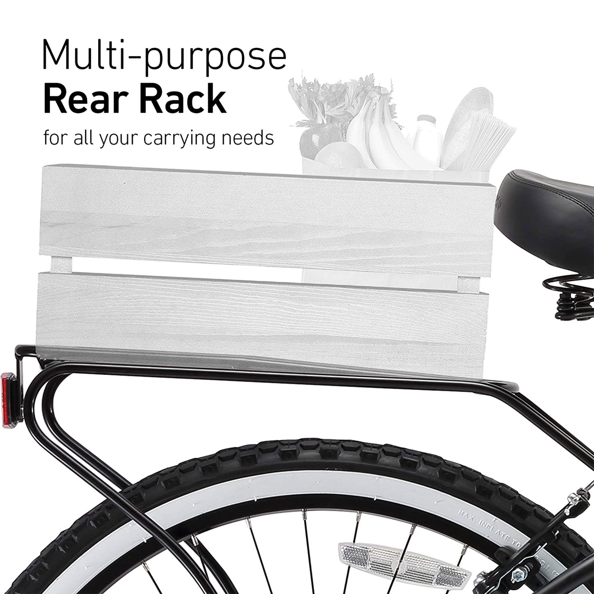sixthreezero Men's Around the Block 21 Speed Beach Cruiser Bicycle, Matte Black