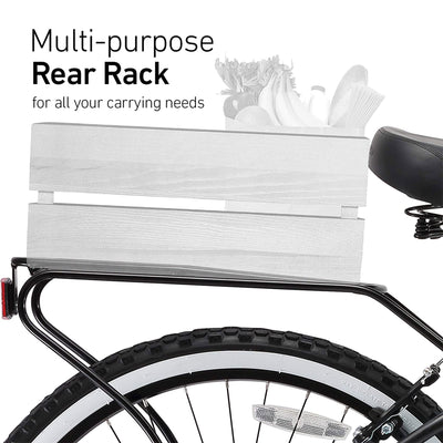 sixthreezero Men's Around the Block 21 Speed Beach Cruiser Bicycle, Matte Black
