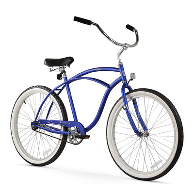 Firmstrong Urban Man Single Speed Mens 26 Inch Beach Cruiser Bicycle, Matte Blue