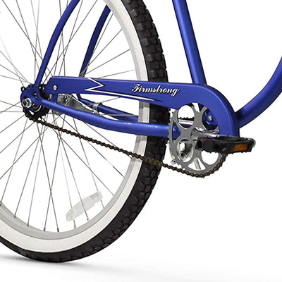 Firmstrong Urban Man Single Speed Mens 26 Inch Beach Cruiser Bicycle, Matte Blue