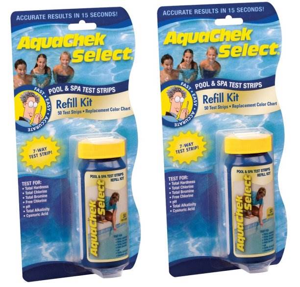 100) New AQUACHEK Select Refill Swimming Pool Spa 7 Test Strips pH/Chlorine