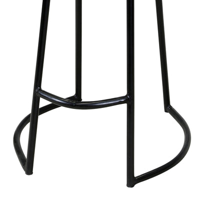 StyleCraft Gavin 17x15x26" Stool w/ Acacia Seat & Wrought Iron Base (Used) - VMInnovations
